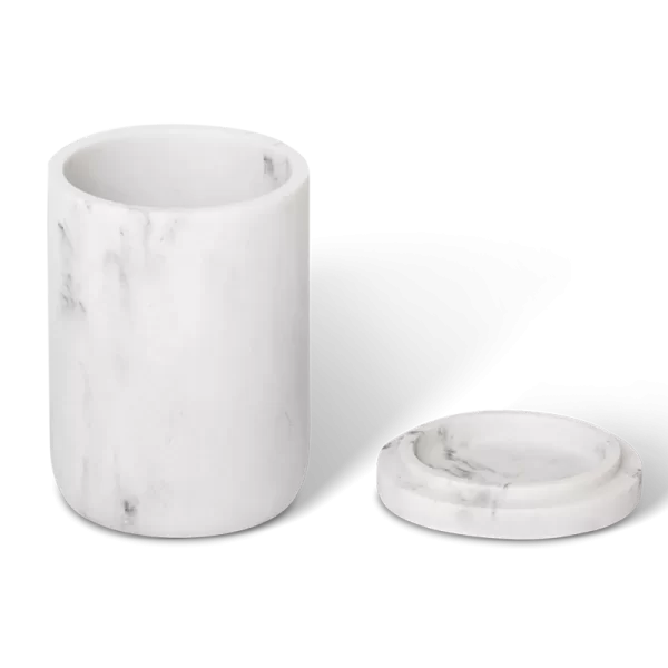 Porta objectos Toba White Marble 6318